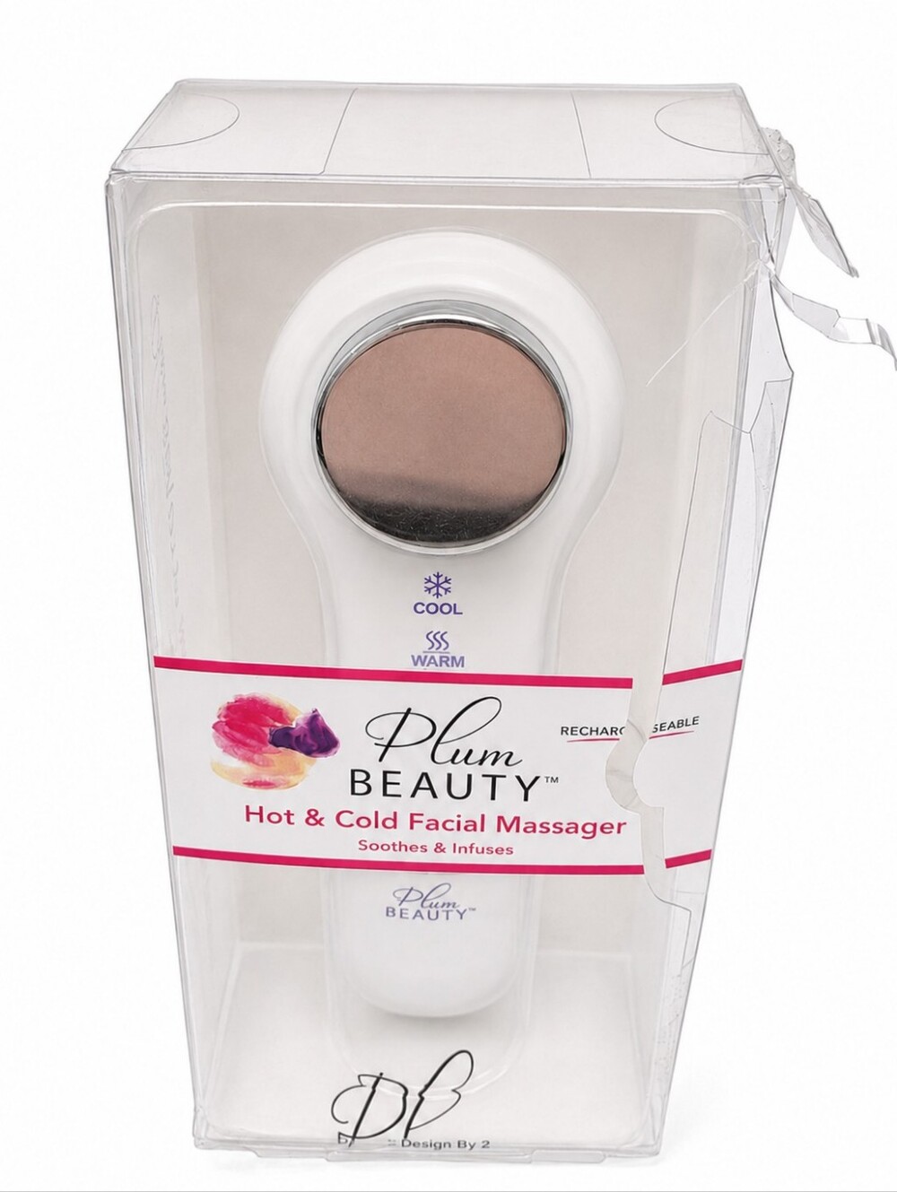 Plum Beauty Hot & Cold Facial Massager Rechargeable New Damaged Box